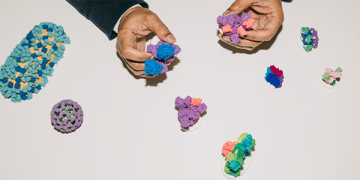 BC biotech boom - structural biology model image with two hands holding models