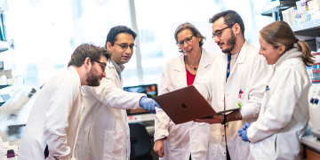 Dr. Levings and team in the lab